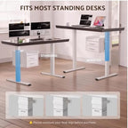 OUTFINE Under Desk Drawer, Clamp-On Storage for Standing Desks, White - Image 2
