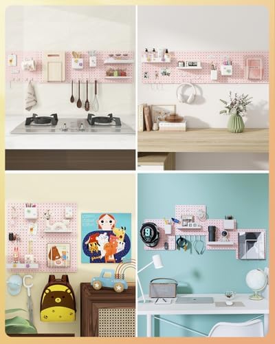 Metal Pegboard Combination Kit 4 Pack Peg Board and 26 Accessories - Image 5