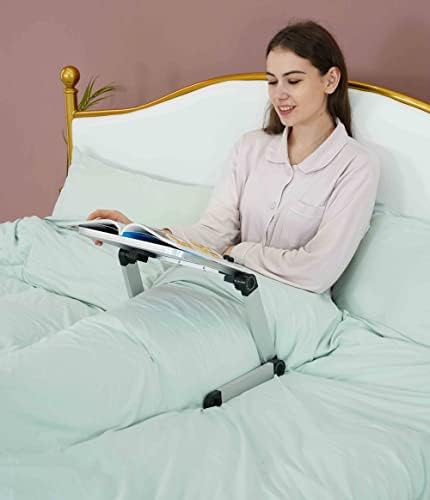 Extra Large Adjustable Book Stand for Bed and Sofa - Multifunctional Laptop Holder With Page Clips, Ergonomic Multi-Height Angles, Portable for Heavy Textbooks and Cooking - Image 5