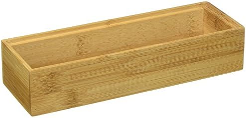 Lipper International 8181S Bamboo Wood Stacking Drawer Organizer Box, 3" x 9", Set of 2 by LipperInternational
