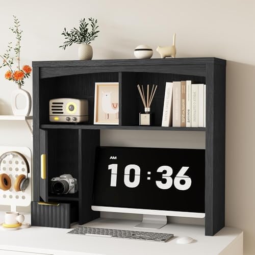 Desk Hutch Shelf, Desktop Shelf Organizer 37 inch Wide Desktop - Image 5