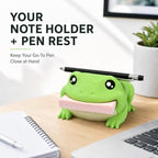 Frog Sticky Note Holder, 3D Printed Desk Organizer - Image 3