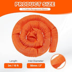 MECCANIXITY Wire Split Braided Wire Loom 10ft(3 m) - 2"(50mm) Orange - Image 2