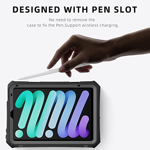 IP68 Waterproof Case Compatible with iPad mini (A17 Pro 7th Gen) 8.3'' 2024/ Mini 6 w/Pencil Holder Kickstand Shock-Dust-Proof Full-Sealing Cover Compatible with Magic Keyboard A2993 A2995 - Image 7