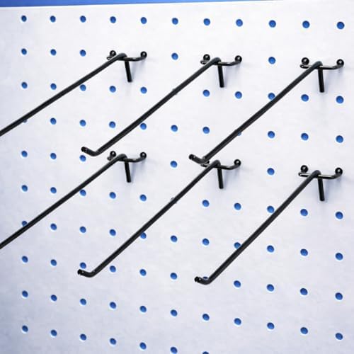 Pack of 50 Heavy Duty Pegboard Hooks – 4 Inches Metal Peg Board Shelving Hook – Black Pegboard Display Hooks for Garage Storage & Retail Store Fixtures - Image 6