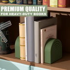 Sage Green 2 Pcs Boho Arch Concrete Bookends for Shelves, Rainbow - Image 5