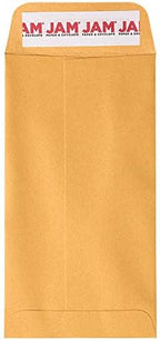 JAM PAPER #7 Coin Business Envelopes with Peel and Seal Closure - 3 1/2 x 6 1/2 - Brown Kraft Manila - Bulk 250/Box - Image 2