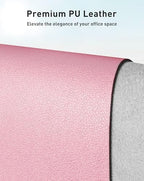 Aothia Faux Leather Desk Mat - Large Mouse Pad, Non-Slip PU Leather Blotter, Waterproof Writing Surface for Office and Home (Fairy Pink, 63" x 24") - Image 2