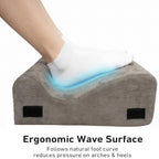 Foot Rest for Under Desk, Ergonomic 3-in-1 Height Adjustable, Non-Slip Base & Washable Cover for Office/Gaming, Gray - Image 4