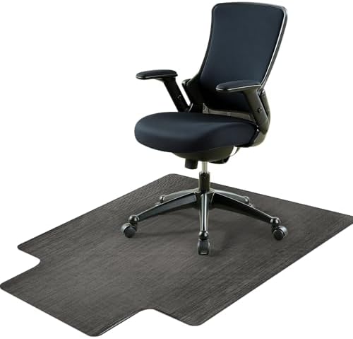 Office Chair Mat for Hardwood Floor, 36" x 48" Non-Slip Office Chair Mat for Rolling Chair, Heavy Duty Textilene Floor Protector for Hardwood Tile, Desk Computer Chair Mat for Home Office, Black by Unknown