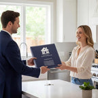 The Homeowner's Book of Records, Large Hardcover Home Management Binder for Real Estate Agent Closing Gift, 11.4 x 10.6 Inch Navy Blue Organize Household Receipts & Repair Maintenance Log Book - Image 6