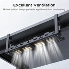 No Drill Under Desk Cable Tray, Heavy Duty Metal Organizer - Image 4