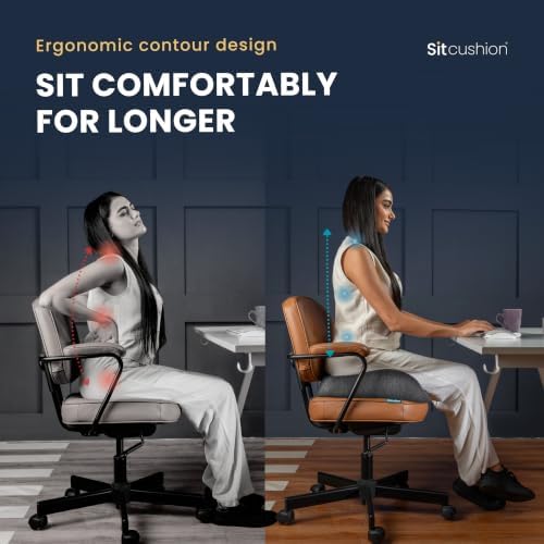 Ergo Office Chair Cushion for Back Pain, Sciatica, Tailbone Pain Relief - Image 2