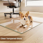 30"x48" Tempered Glass Chair Mat for Carpet - Image 2