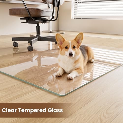 30"x48" Tempered Glass Chair Mat for Carpet - Image 2