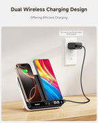 Dual Phone Foldable Wireless Charging Station for iPhone, Galaxy, Pixel - Image 2