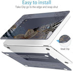 Mektron for 2026/2025/2024/2023 MacBook Air 15 INCH M5 A3448 /M4 A3241 /M3 A3114 /M2 A2941 Case, Printed Plastic Hard Shell Cover with 15.3" Liquid Retina Display Touch ID, Line Chrysanthemums - Image 5