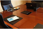 Dacasso Classic Black Leather 17" x 14" Luxury Conference Table Pad - Leather Desk Blotter for Writing - Boardroom Organization & Executive Desk Décor - Image 6