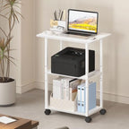 MARTY 3 Tier Large Printer Stand, Mobile Printer Table, Adjustable Shelf - Image 3