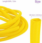 DMiotech 50ft Wire Loom Split Tubing 1 Inch(25.4mm) ID Yellow - Image 3
