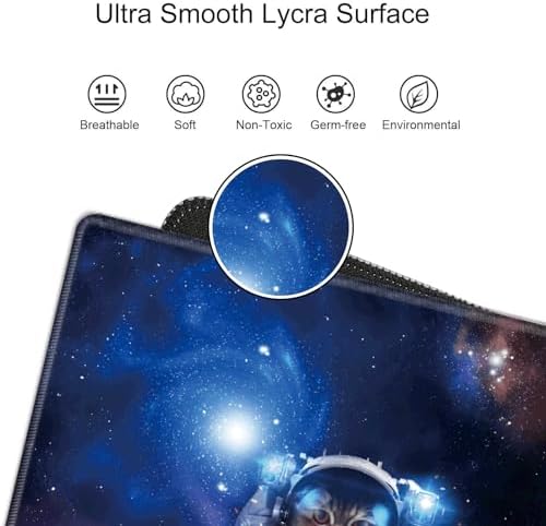 48x24 Mouse Pad Gaming Mousepad 48 Inch Desk Mat Giant Desk Pad Large Computer Mat XXXXL Space Cat Oversized Mouse Mat for Wireless Desktop Work - Image 5