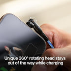 Statik 360 Magnetic Charging Cable - Type C Charger 3 in 1 USB C to USB C Cable, Micro USB & iProduct Tips, USB A Adapter, Phone Charger Cord, Compatible with All Devices - GloBright 3FT/1M, 3 Pack - Image 4