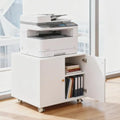 23.6" H Printer Stand with Storage Cabinet & Wheels by Unknown