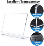 MaxGear Acrylic Sign Holder 8.5x11 Inches Horizontal 12 Pack, Slant Back - Image 4