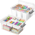 Citylife 17QT 2Packs Clear Craft Organizers and Storage Bins with Lids by CITYLIFEHomeOrganization