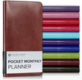 Gallery Leather Pocket Monthly Planner 2026-2027 Acadia Tan by GalleryLeather