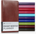 Gallery Leather Pocket Monthly Planner 2026-2027 Acadia Tan by GalleryLeather