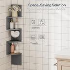 HOOBRO Corner Shelf Wall-Mounted, Set of 2 Floating Corner Shelves for Wall - Image 6