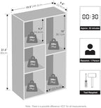 Furinno Reed Closet Organizers and Storage, 5-Cube Reversible Closet Shelves, Closet Organization Shelf, 9.4 x 19.5 x 31.5, for Bedroom, Closet, Blackwood - Image 2