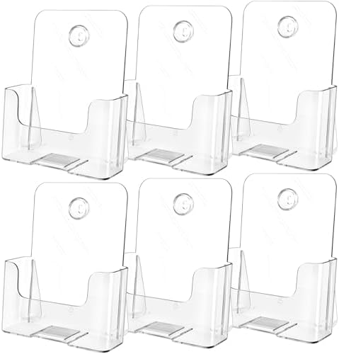 MaxGear Acrylic Brochure Holder 6x8 Inch, Clear Pamphlet Holder 6 Pack by MaxGear