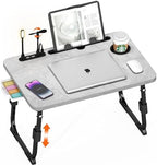 Lap Desk for Bed Adjustable Height with USB Port 23.6" x15.7" Desktop by PlayimaginationtodecorateHomeOffice
