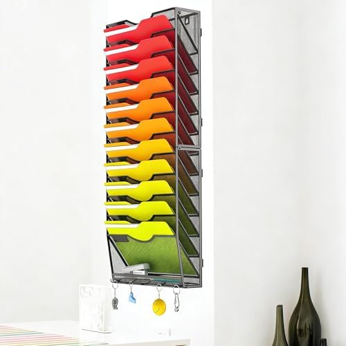 Gawerk Hanging Wall File Organizer, 12+1 Tier - Image 4