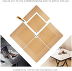 CENNBIE 24 Inches Square Table Pad - Cork & Leather Table Mat - Suitable as Side Dining Coffee Table Cover Protector - Can Be Cut to Fit (18"-24", Black) - Image 3