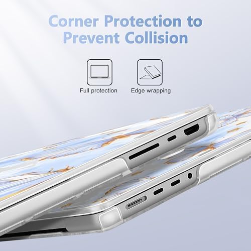 May Chen for 2026 MacBook Pro 14-inch M5 M4 M3 M2 M1 Pro/Max Chip, Release 2026 2025-2021, Model A3427 A3426 A3434 A3112 A3401 A3185, Plastic Hard Shell with Keyboard Cover, Blue Butterfly - Image 3