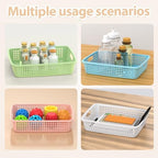 8 Pack Classroom Storage Baskets 15''x10''x3'' Large Plastic Paper Trays with Handle Letter Size A4 Paper Toy Basket Turn in Trays for Library Office Desk Drawer Organizing (8, Pastel Color) - Image 5