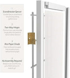 2 ft. Short Desktop Window Pane Shoji Screen - White - 6 Panels - Image 4