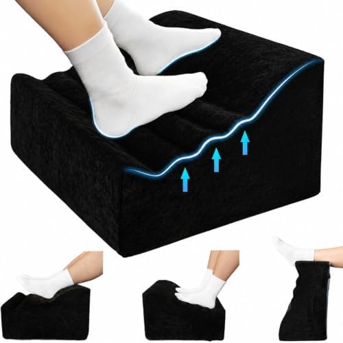 Foot Rest Under Desk, Ergonomic Foot Stool for Office and Home (Black) by XYRONICA