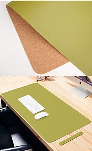 Ruby Lil Natural Cork & Leather Office Desk Mat, Dual Use Desk Matt for Desktop,Ultra Thin Waterproof PU Leather Mouse Pad,Working for Home Accessories,Grass,47"x 24" - Image 2