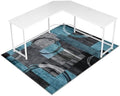 Office Chair Mat for Hardwood Floor&Tile Floor,48"X 60"-Geo Blue Gray by LreedyMat