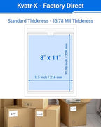 40 PCS Clear Self Adhesive Plastic Label Pockets, Top Loading Business & Library Index Card Holders, Peel and Stick Sleeves for Storage Bins, Totes, Binders and Drawers (8 x 11 Inch) - Image 2
