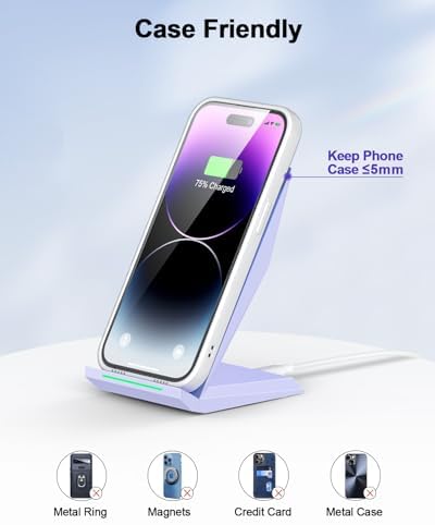 NANAMI Wireless Charger with 20W PD Adapter Fast Wireless Charging Stand - Image 6