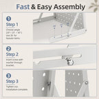 2-Pack Replaceable Pegboard Display Stand, 10.63x14.76 in, 26 Hooks, White - Image 4