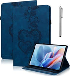 Case for Kindle Fire HD 10 &10 Plus Tablet (13th/11th Generation, 2023/2021 Release) 10.1", Embossed PU Leather Folio Shockproof Stand Cover Case with Card Slots for Fire HD 10 2023, Dark Blue by TUOLISG