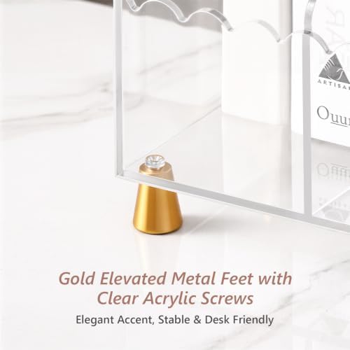 Acrylic Magazine File Holder,Scalloped Edges,Extra Wide Design - Image 6