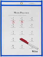 C-Line Neon Stitched Shop Ticket Holders, Blue, 9 x 12, 15/Box (43915) - Image 2