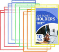 Feifeiya 10 Pack 11 x 17 Inch Job Ticket Holders, Dry Erase Pockets, Clear Paper Sleeves, Shop Ticket Holders, Writable and Erasable Document Cover, Transparent Pocket Cover(Multicolor) by Feifeiya